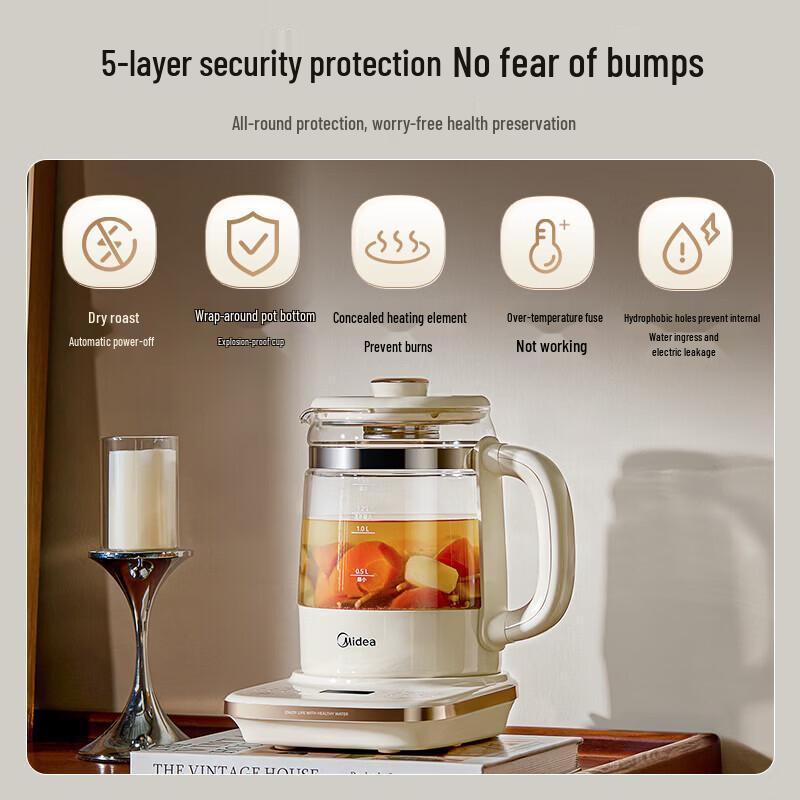 Midea 1.5L Multi-functional Glass Health Pot and Tea Maker