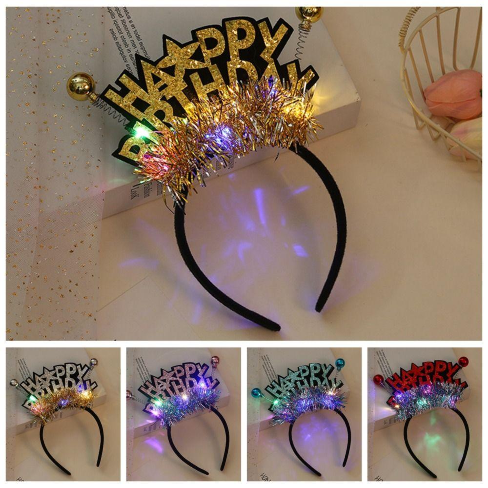 Пластиковый шар, повязка на голову с днем ​​рождения, детские повязки для волос на день рождения, день рождения
