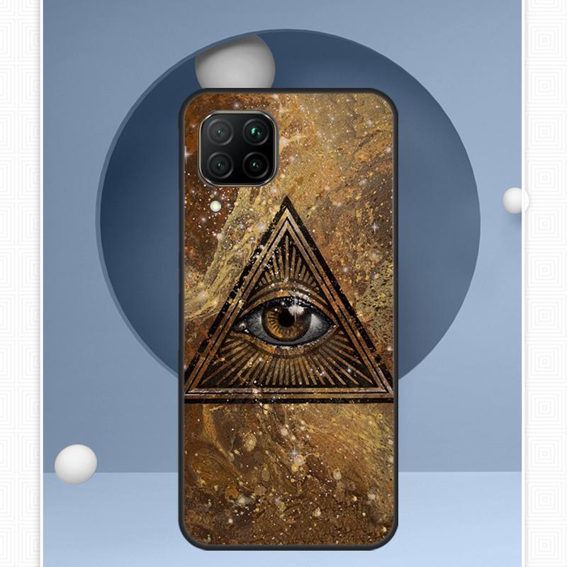 Чехол Illuminati Eye Occult Pyramid для Huawei Nova Y91 Y60 Y70 Y72 Y90 Y61 12s 12i 11i 8i 10 9 SE P20 P40 Lite P30 P60 Pro