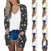 Women's Casual Fashion Floral Print Long Sleeve Mid-Length Cardigan Jacket