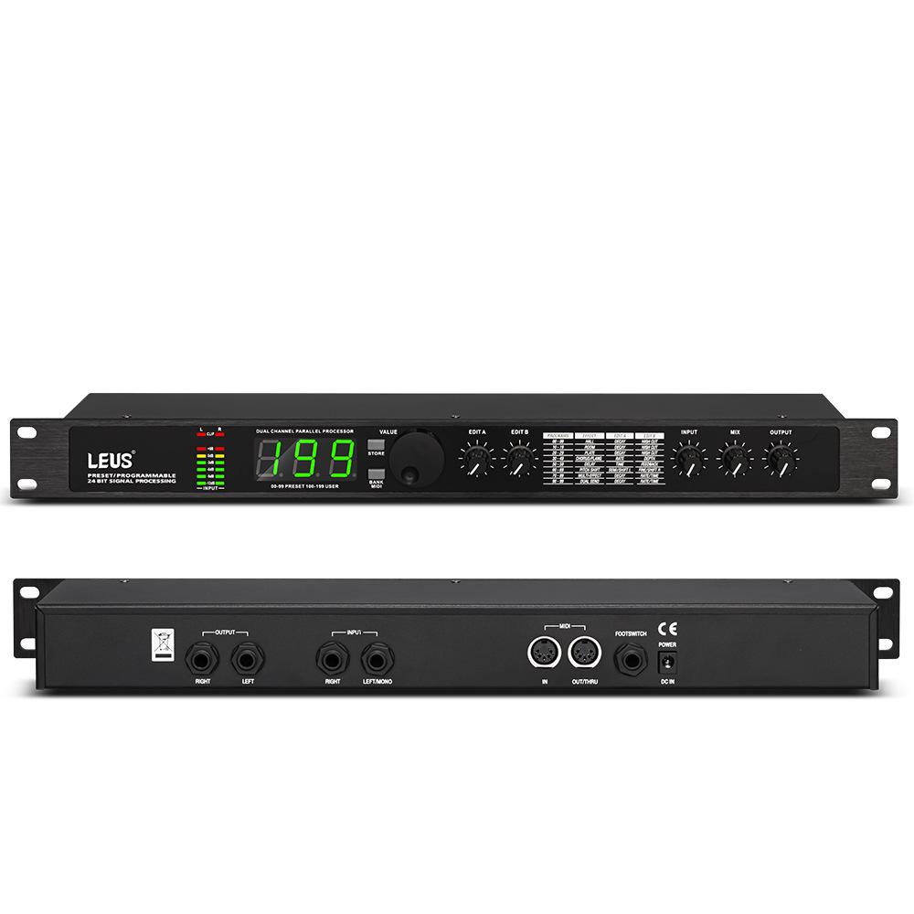 LEUS A4 Портативная педаль эффектов: 199 DSP-эффектов Pro, Мини-ревербератор и Микрофон