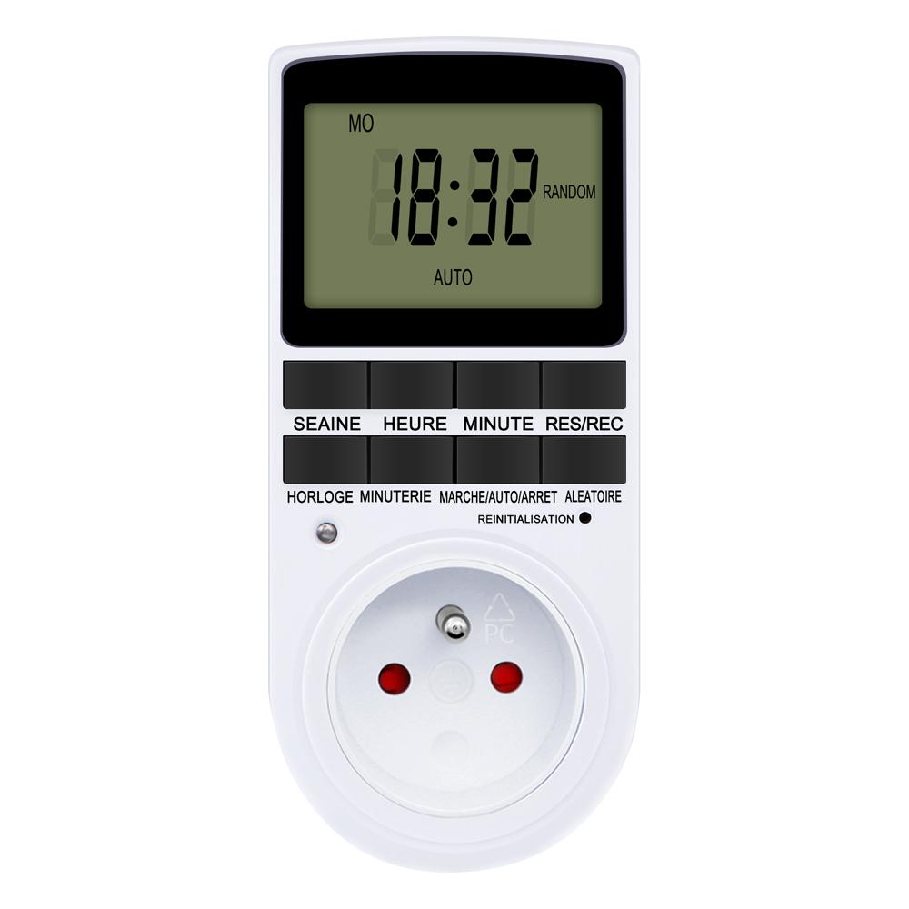 Electronic Timer Socket LCD Digital Timer Switch EU FR US UK AU Plug Timers 7Day 12/24 Hour Programmable Control Timing Outlet
