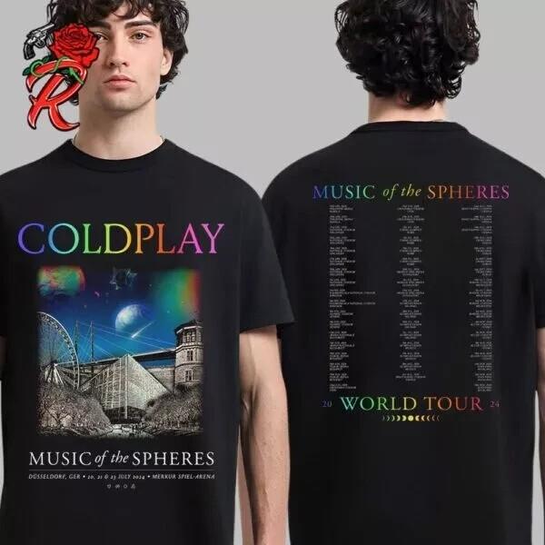 Coldplay Дюссельдорф Германия Июль 2024 Music Of The Spheres Tour Футболка Унисекс Футболка