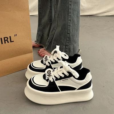 Женские кроссовки повседневные увеличивающие рост белые туфли модные на шнуровке удобные дышащие кроссовки на платформе женские