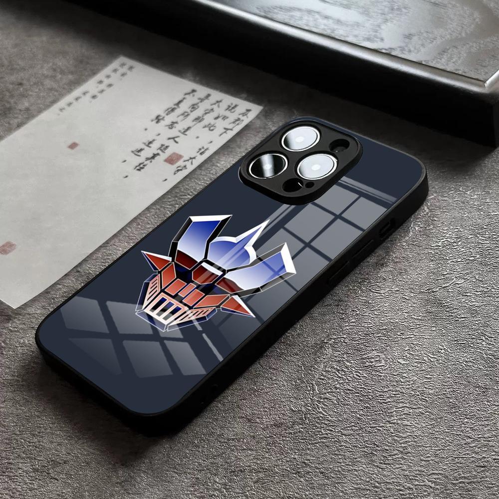 Чехол для телефона UFO Robot Goldorak для iPhone 16 Pro Max 15 Plus 14 Pro 12 11 13 Mini X XR XS Max 8 7 Plus SE Стеклянная крышка