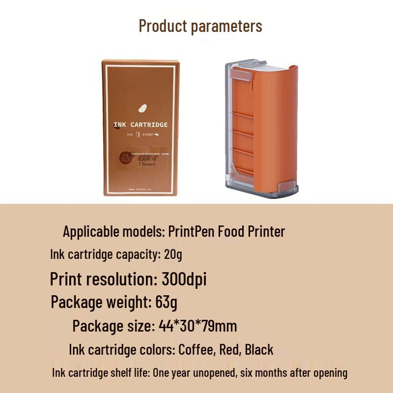 Printpen Coffee Machine Edible Ink Cartridge