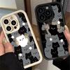 Милый Мультяшный Кот Чехол для Телефона для iPhone 17 16e 16 15 14 13 12 11 Air Pro Max Mini XR XS X 7 8 6 6s Plus Мягкий ТПУ Задняя Крышка