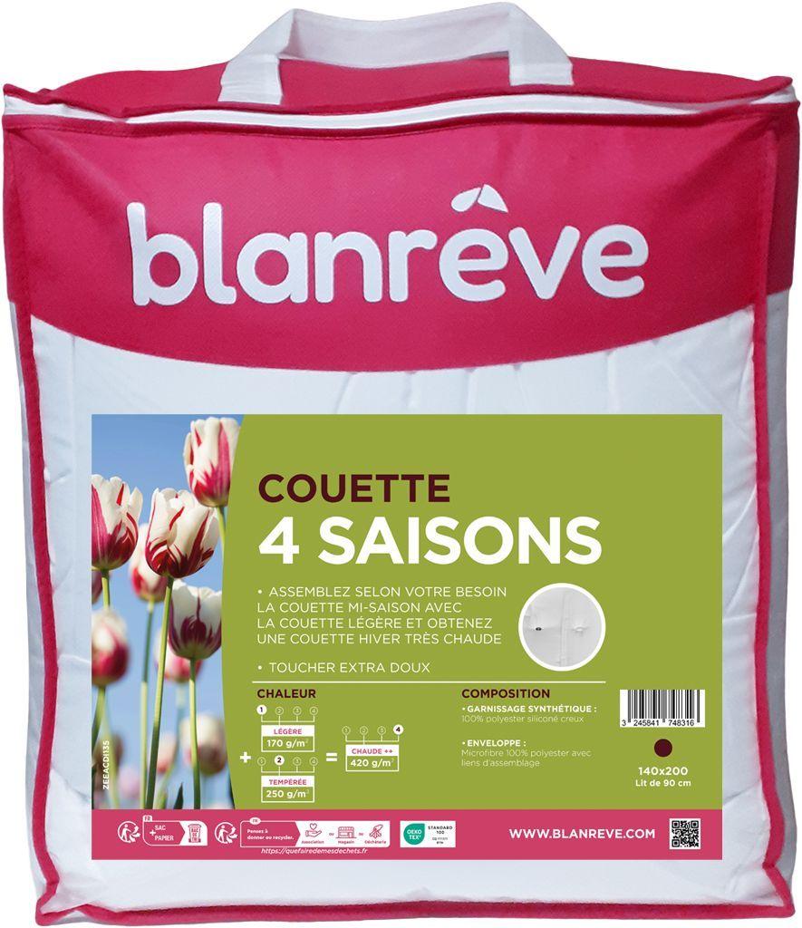 Couette 4 Saisons 420 gr/m² - BLANREVE - 140 x 200 cm - Blanc