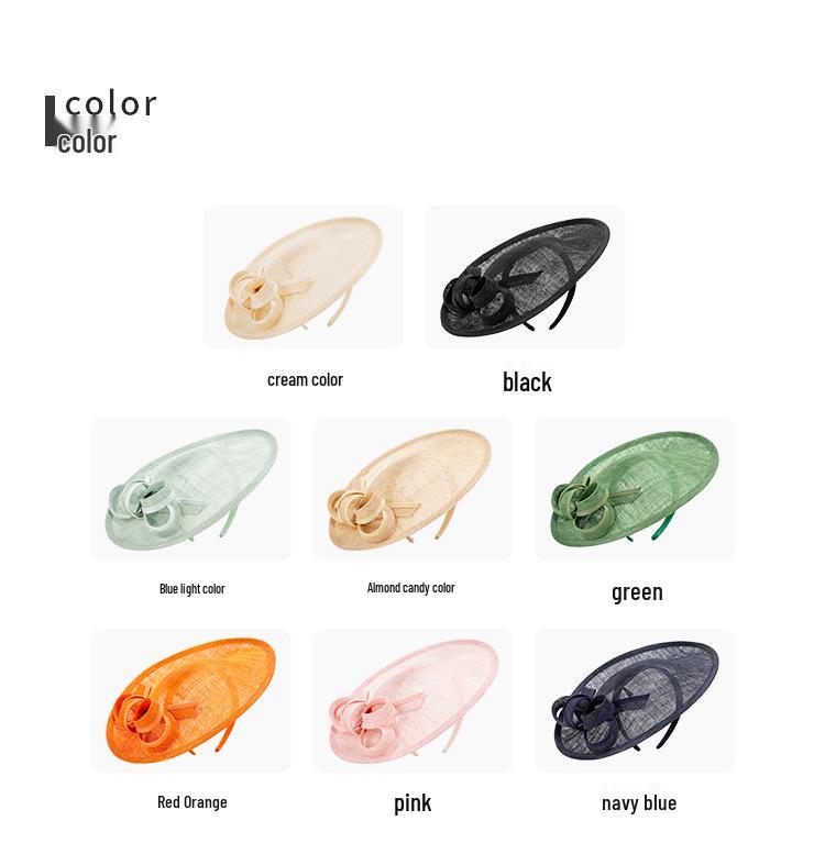 Элегантный головной убор из марли в британском стиле - Ретро-шляпа для вечеринки Весна/Лето 2025