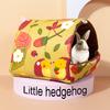 Cartoon Pattern Warm Comfortable Large Space Guinea Pig Bed House Hideout for Small