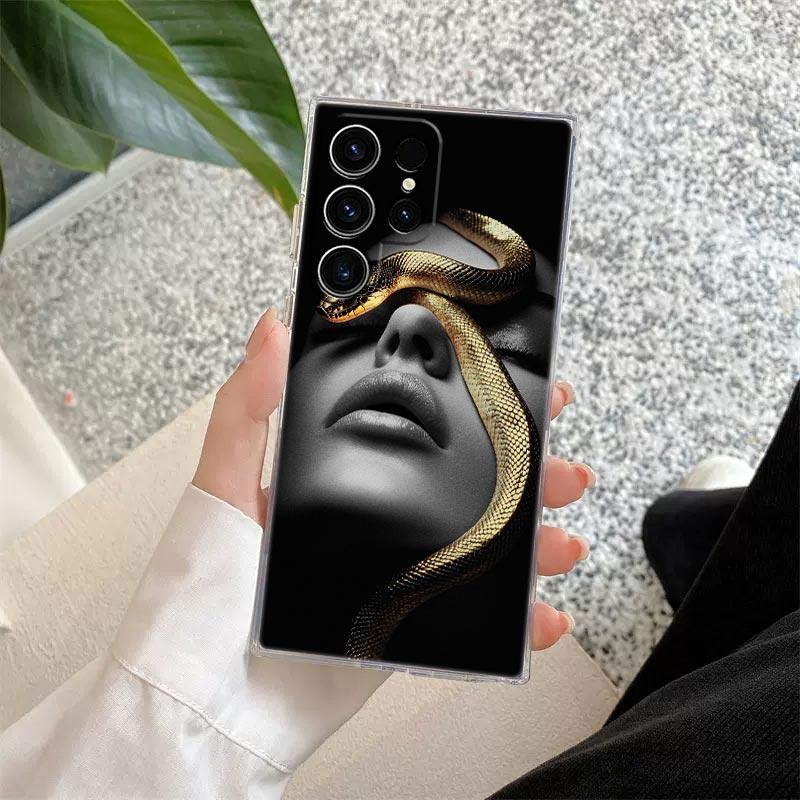Змеи и Женщины Прозрачный Чехол Для Samsung Galaxy S26 S25 S24 S23 Ultra S20 S21 FE S22 Plus S26Ultra S25FE Мягкий Силиконовый Чехол Для Телефона