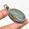 Ювелирный кулон ручной работы с полосатым зеленым опалом, посеребренный 925 пробы, 2,00 дюйма