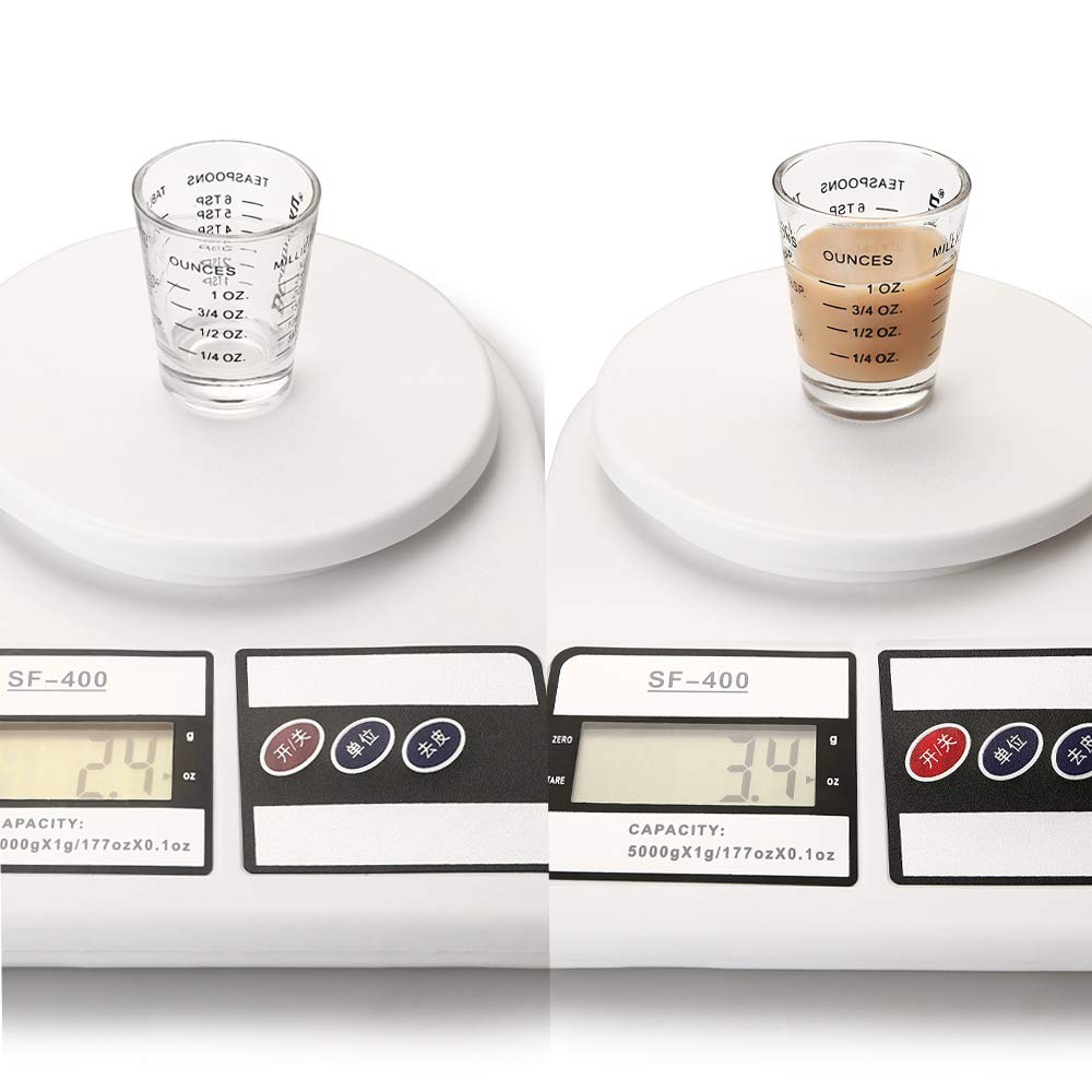 Measuring Cup, Espresso Shot Glass, 30ml Shot Glass Set, Graduated Glass, Sake Glass, Wine Glass, Measuring Glass (Black, Red)