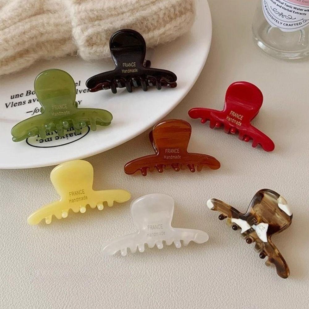 Korean Style Small Shark Clip Colorful Acetic Acid Side Clip Cute Acetic Acid Hair Claw  Children