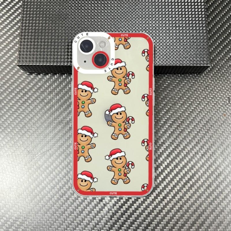 New Year Gifts Snow Elk Merry Christmas Phone Case for IPhone 13 12 11 14 Pro Max Mini 14 Plus 12MINI Creative Transparent Cover