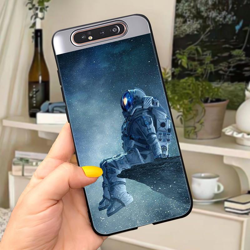 Case For Samsung A80 Case Soft Silicone Cartoon Back Cover For Samsung Galaxy A80 GalaxyA80 A 80 A805 Fundas shell Black coque