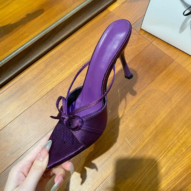 Роскошные Сексуальные Тонкие Высокие Каблуки Летние Женские Шлепанцы Модные Открытый Носок Платье-Слайдеры Женские Бант-Бабочка Стрип-Клуб Вечеринка Сандалии