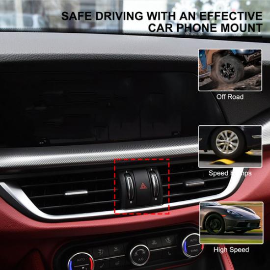 Автомобильный держатель для телефона на приборную панель, крепление-клипса для Alfa Romeo Stelvio 17-22