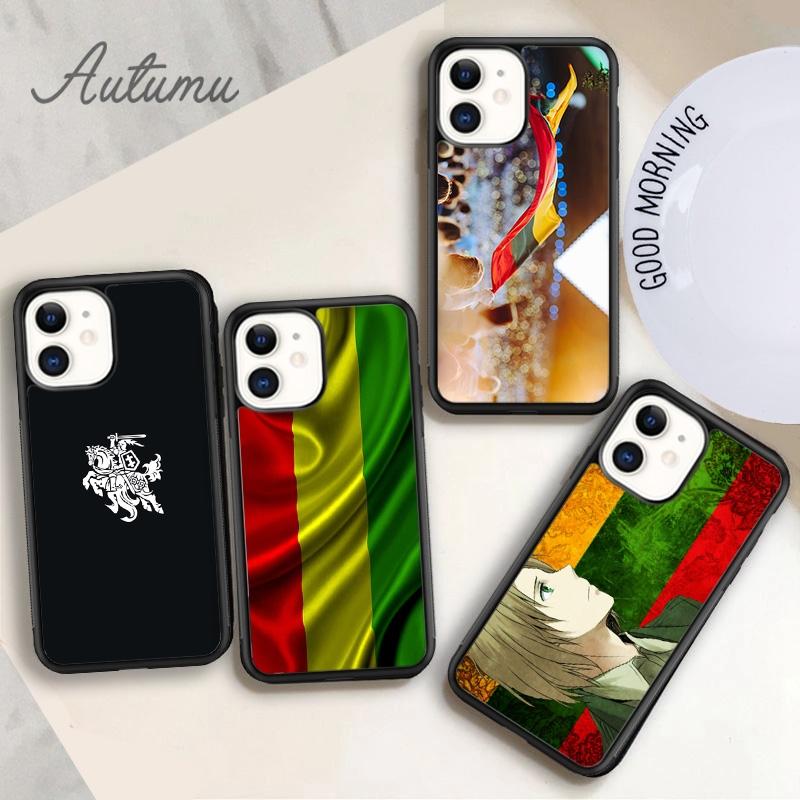 Чехол для телефона с флагом Литвы для iPhone 11, 12, 13, 14 Pro Max mini X XR XS SE 2020 5, 6S, 7, 8 Plus, Samsung Galaxy S21 S22, чехол