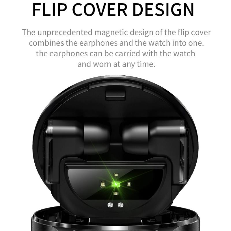 2025 New Smart Watch TWS 2-in-1 Bluetooth Earphones with Built-in Speaker HIFI 9D Sound Quality Health Monitor Watch for Android IOS