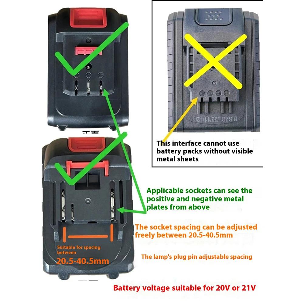 14 Вт Светодиодные Запчасти для Электроинструмента Для Makita Для Milwaukee Для Bosch Для DeWALT Для Parkside Для Hitachi Литиевая Батарея Рабочий Фонарь Фонари