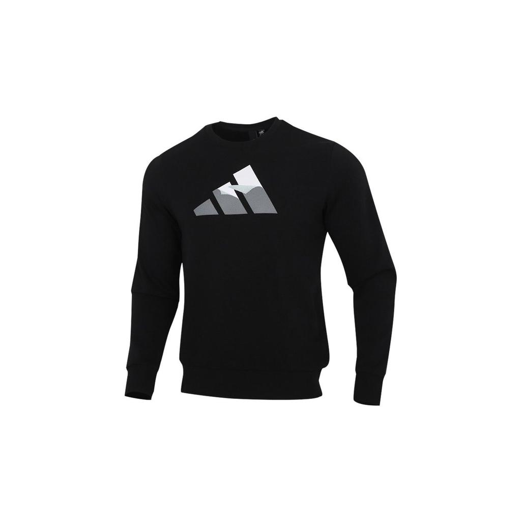 adidas Спортивная толстовка с круглым вырезом, мужские топы, черная GR6957