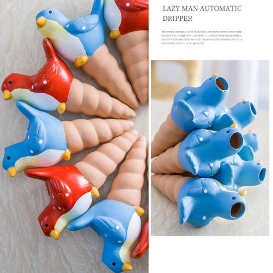 4 шт. самополивающихся шипа в форме птицы, терракотовые глиняные шары для полива растений, вставка для горшка, автоматический поливщик для сада, балкона