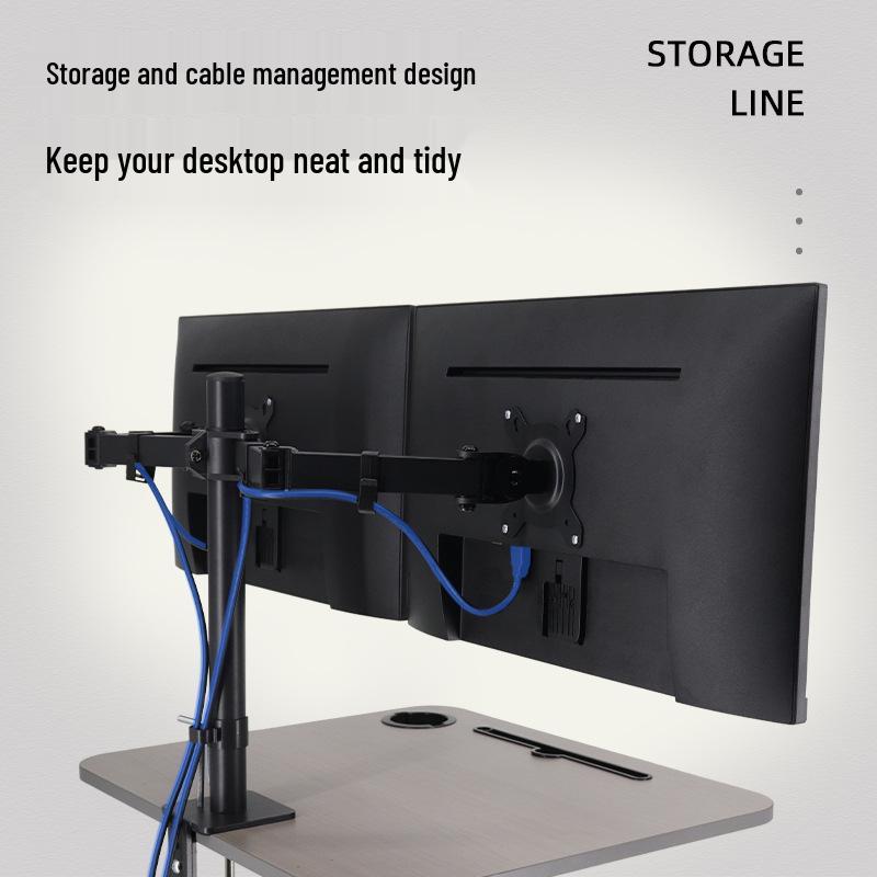 Senmi Двухэкранная 32-дюймовая поворотная подставка для монитора с механическим рычагом