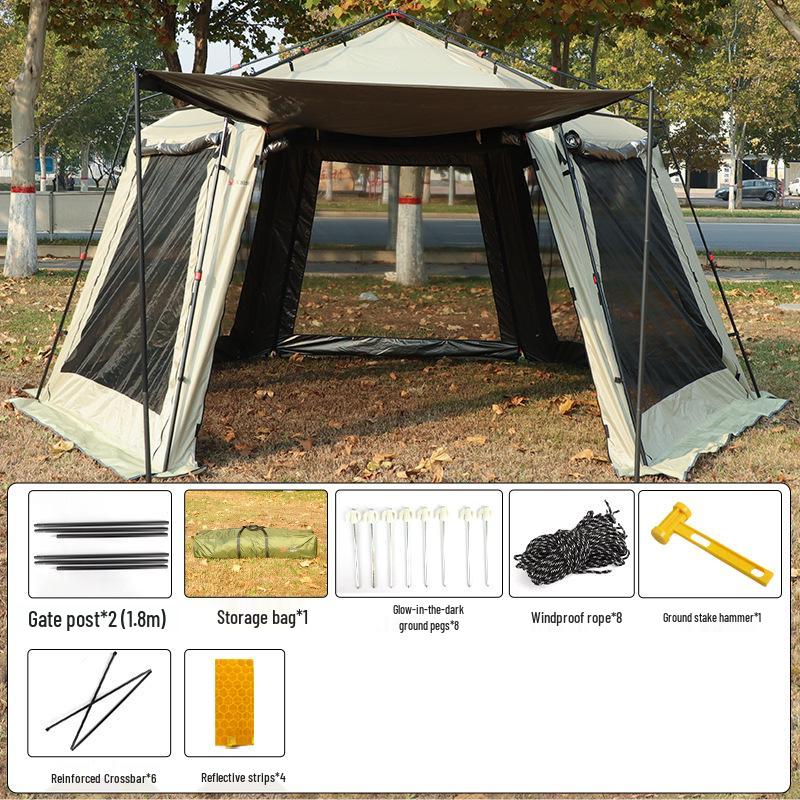 Portable 12m² Rain & Sunproof Wind-Resistant Floor-to-Ceiling Window Camping Equipment