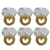 6 Pcs Diamond Ring Balloon Aluminum Foil Spherical Diamond Ring Balloons Bridal Shower Wedding