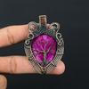 Древо жизни красный рубин драгоценный камень чистая медная проволока обернутая подвеска ручной работы ювелирные изделия для подарка