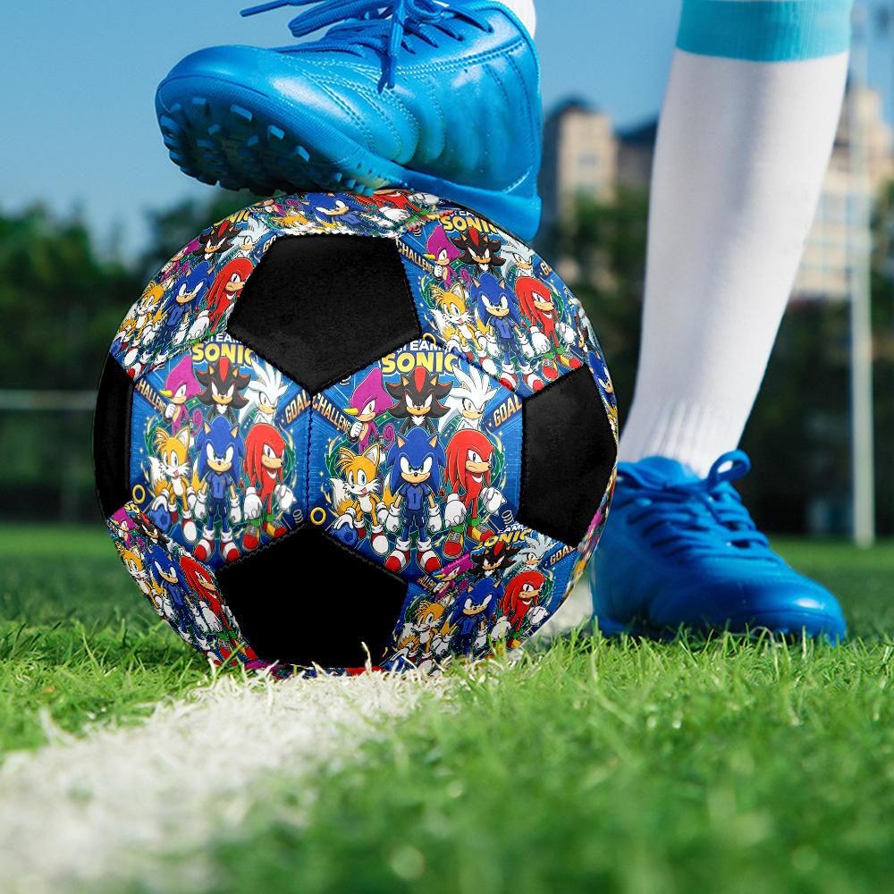 1pc Sonic The Hedgehog Football Soccer Ball Size 5 Indoor Soccer Ball Fashion Colorful Backyard Game -Great For Sports Fans Gift HE95
