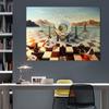 Salvador Dali Surrealism Chess Mask On Sea Canvas Painting Abstract Posters and Prints Wall Art Pictures for Home Decor