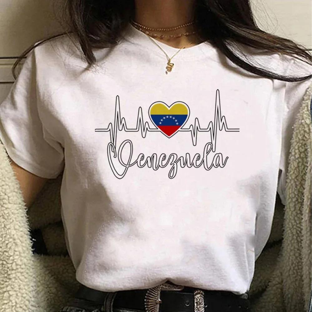 Venezuela T Shirt Women Harajuku Comic Designer Tshirt Female Anime Manga Designer Clothing Harajuku Shirts for Women Clothes