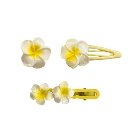 1 пара женских заколок для волос в форме цветка, заколки-автоматы с сильным захватом, декоративные шпильки для волос, пляжный отдых, повседневная вечеринка, аксессуары для волос