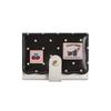 Wave Edge Polka Dot Trifold Wallet Pu Leather Coin Purse Portable Dachshund Card Holder  Daily Use