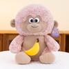 Banana Monkey Colorful Plush Toy Collection In Pink And Brown For Gifts Birthday