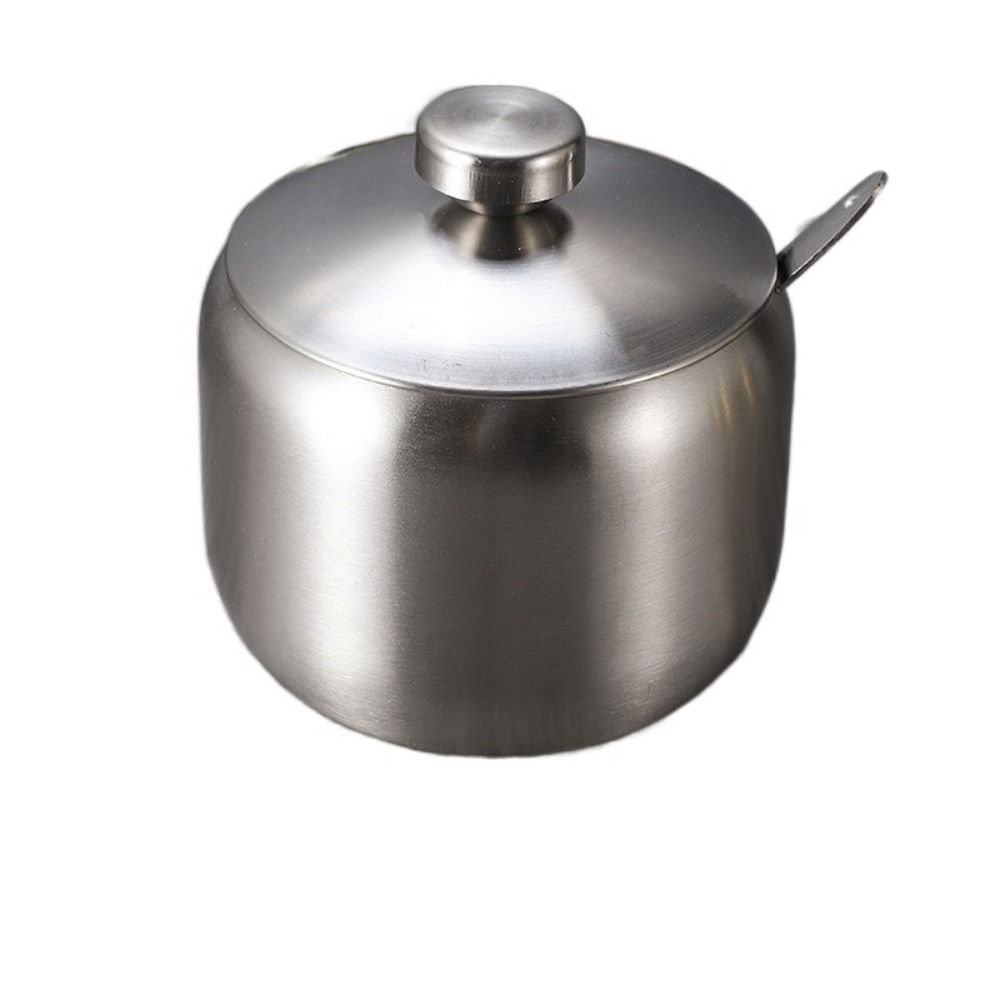 Stainless Steel Sugar Bowl Gold Silver Small Condiment Container Useful Storage Jar  Restaurant