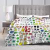 Super Soft Blanket Camping BFDI All Characters  Throw Blanket BFDI Flannel Bedspread For Bedroom Pattern Sofa Bed Cover