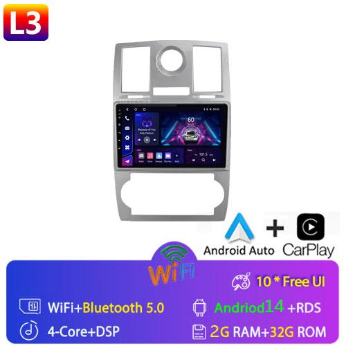 Автомобильное радио Android 13 Carplay для CHRYSLER 300C 2004 - 2011 GPS-навигация Android Auto Stereo BT Wifi Видео Bluetooth