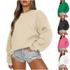 Women Autumn Winter Tops Women's Long Sleeve Sweatshirt Casual Crewneck Loose Fit Pollover Fleece Tops