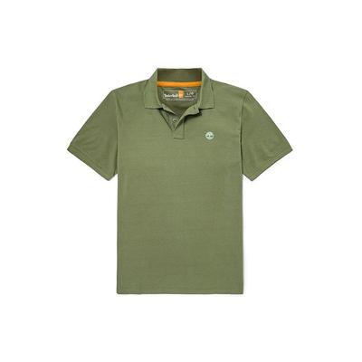 Повседневная рубашка-поло с коротким рукавом и логотипом для мужчин, цвет Cassel-Green A24H2-590