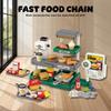 Детская игрушка для ролевых игр, имитирующая прилавок быстрого питания с гамбургерами, мини-набор, подарок