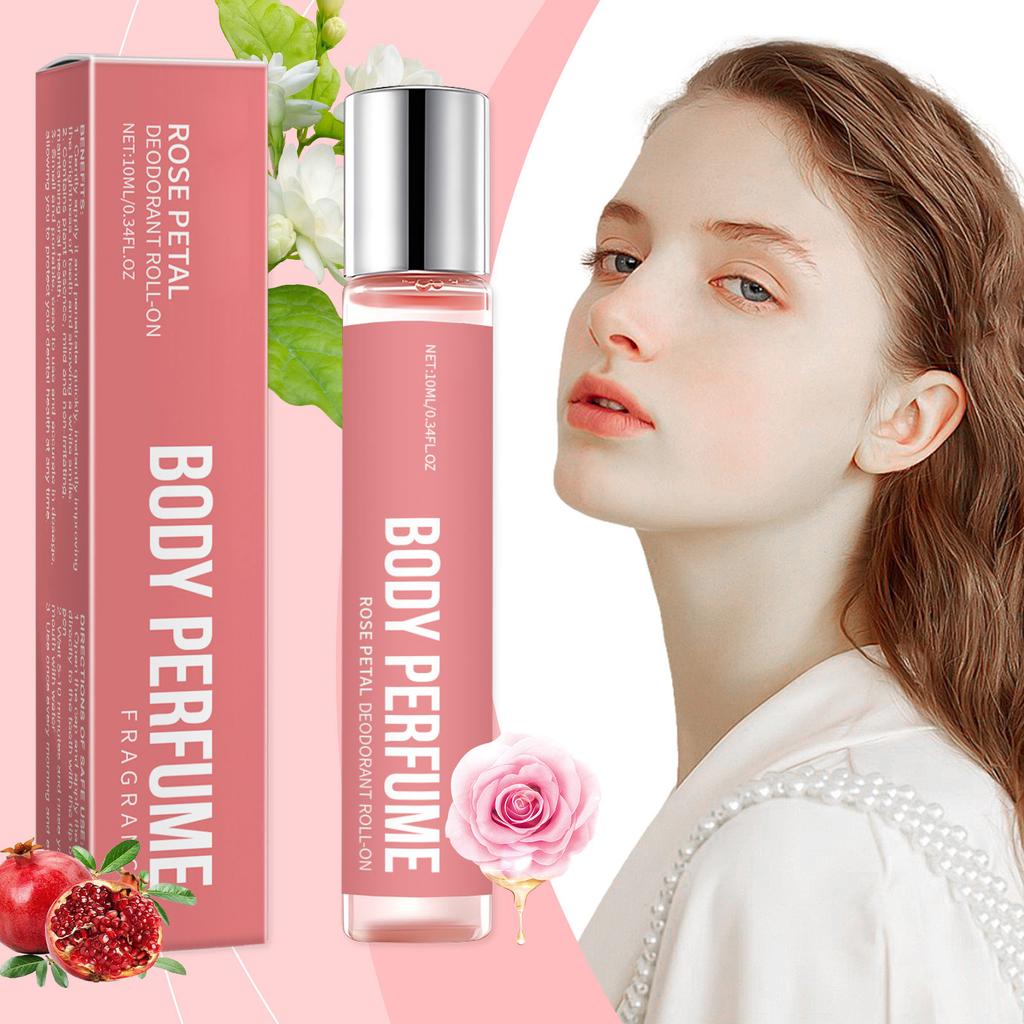Women's Pheromone Perfume, Rose Body Perfume Roller Perfume, Refreshing Roller Perfume, Long-lasting Vitality, Perfume Women's Portable Perfume 10ml