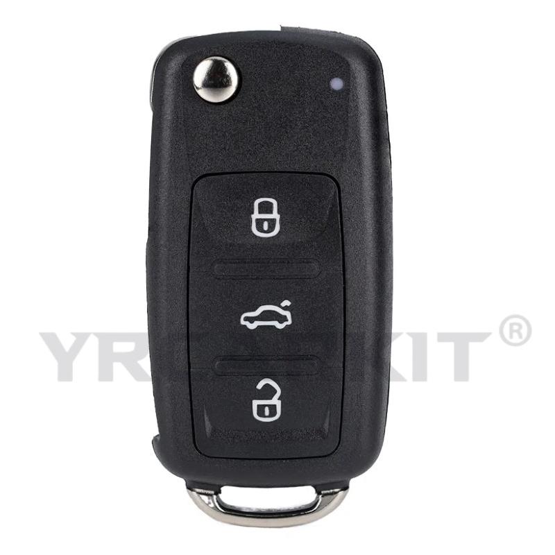 Складной чехол-брелок для ключа-выкидушки Volkswagen Vw Skoda Golf Passat Polo Jetta Touran Bora Sharan 2/3/4 кнопки