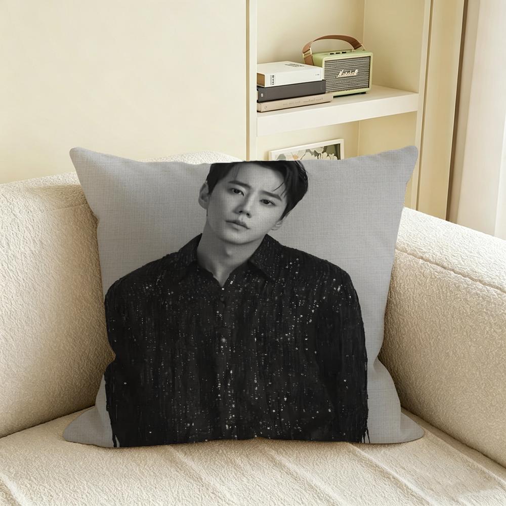 L-Lee Jun-Young Cushion Cover Natural Linen Pillowcase Set, All-In-One Decor For Sofa, Bedroom & Chair
