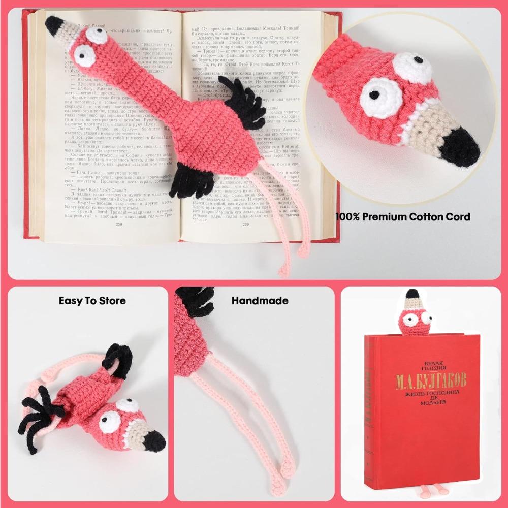 3D Book Clip DIY Crochet Knitting Bookmark Page Holder Clip Book Support