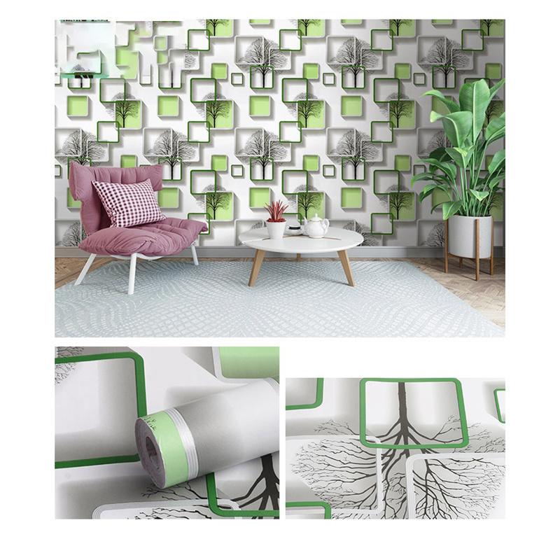 10м/20м ПВХ утолщенная геометрическая сетка дерево фон самоклеящиеся обои наклейки для ремонта отель домашний декор