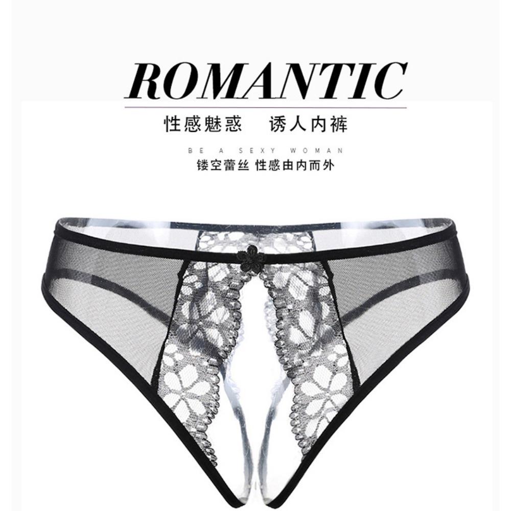 Сексуальное нижнее белье Сексуальные Т-образные открытые трусики стринги женские кружевные Sao с низкой талией Горячие открытые промежности соблазнительные прозрачные