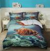 Sea Turtle Duvet Cover Underwater World Themed Bedding Sets Queen Size 3D Gorgeous Luxury Quilt Cover Cover Set Marine Life